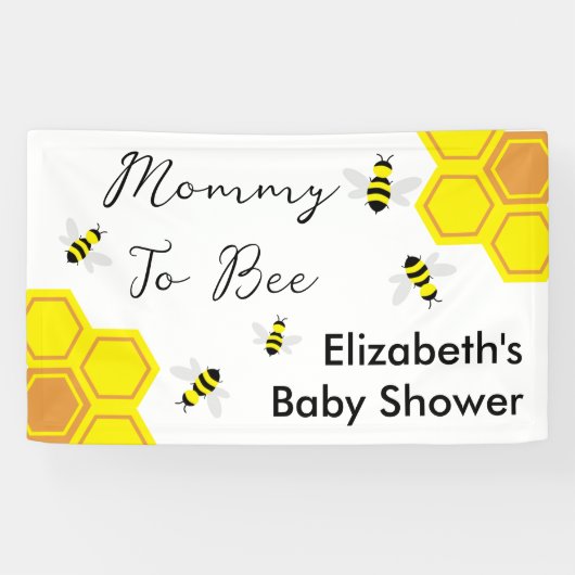 Bee Baby Shower Banner (Horizontal)