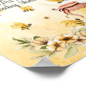 Bee Baby Shower Begrüßungszeichen 8x10" Poster (Ecke)
