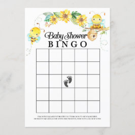 Bee Baby Shower Bingo Game Einladung