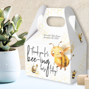Bee Baby Shower Boy oder Typografie von Mädchen Vi Geschenkschachtel