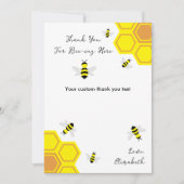 Bee Baby Shower Dankeskarte (Vorderseite)