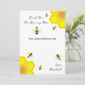 Bee Baby Shower Dankeskarte (Stehend Vorderseite)
