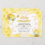 Bee Baby Shower Einladung (Vorne/Hinten)