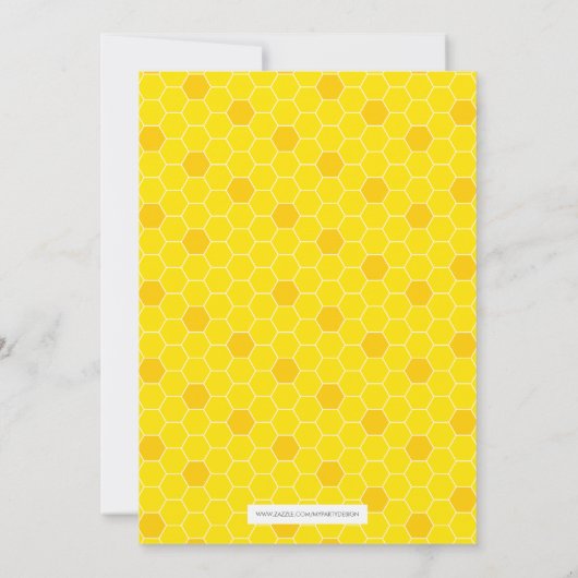 Bee Baby Shower Einladung (Rückseite)