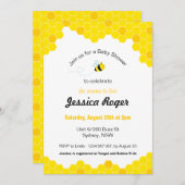 Bee Baby Shower Einladung (Vorne/Hinten)