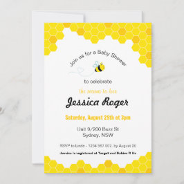 Bee Baby Shower Einladung