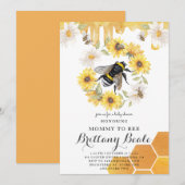 Bee Baby Shower Einladung (Vorne/Hinten)