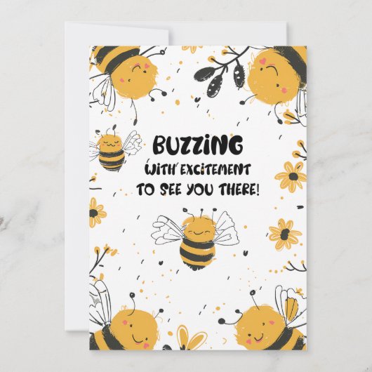 Bee Baby Shower Einladung (Rückseite)