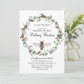 Bee Baby Shower Einladung (Stehend Vorderseite)