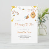 Bee Baby Shower Einladung (Stehend Vorderseite)