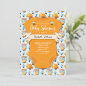 Bee Baby Shower Einladung (Stehend Vorderseite)