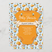 Bee Baby Shower Einladung (Vorne/Hinten)