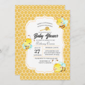 Bee Baby Shower Einladung (Vorne/Hinten)
