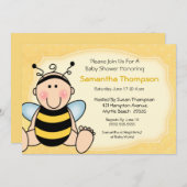 Bee Baby Shower Einladung (Vorne/Hinten)