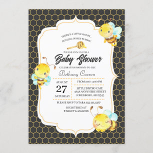Bee Baby Shower Einladung