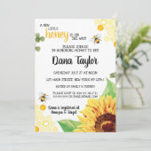Bee Baby Shower Einladung - Mami zu einer Einladun (Stehend Vorderseite)