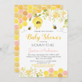 Bee Baby Shower Einladungen Baby Girl (Vorne/Hinten)