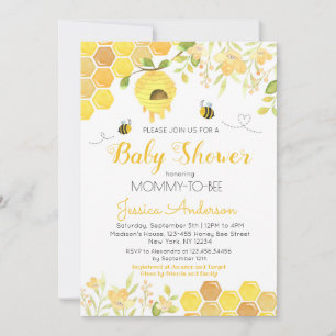 Bee Baby Shower Einladungen Boy Girl Bumble Bee