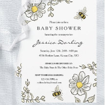 Bee Baby Shower Einladungen für Hummeldusche