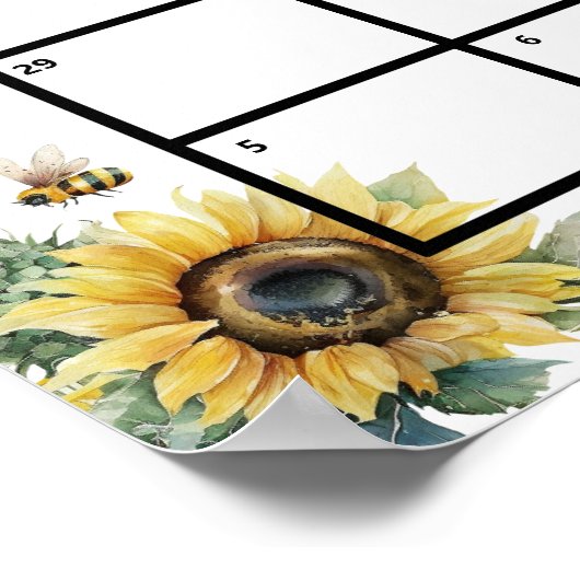 Bee Baby Shower | Fälligkeitsdatum Poster (Ecke)