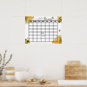 Bee Baby Shower | Fälligkeitsdatum Poster (Küche)