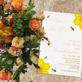 Bee Baby Shower Folieneinladung