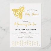 Bee Baby Shower Folieneinladung (Vorderseite)