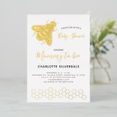 Bee Baby Shower Folieneinladung (Stehend vorne)