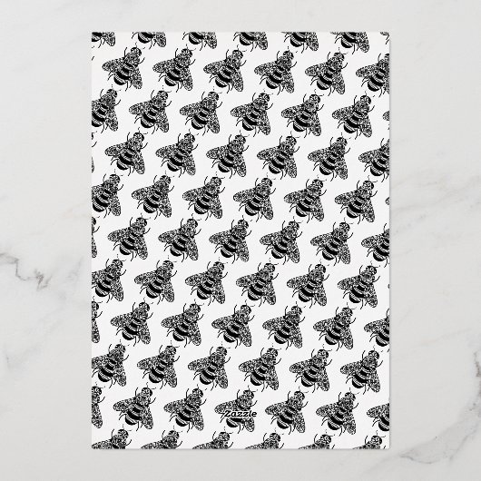 Bee Baby Shower Folieneinladung (Rückseite)