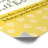 Bee Baby Shower Game Guess Wie viele Honeycombs Poster (Ecke)