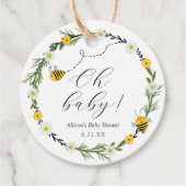 Bee Baby Shower Geschenkanhänger (Vorderseite)
