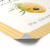 Bee Baby Shower Guess How Many Game Table Sign Poster (Ecke)