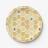 Bee Baby Shower Honeycomb Paper Teller (Vorderseite)