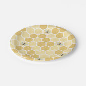 Bee Baby Shower Honeycomb Paper Teller (Schrägansicht)