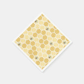 Bee Baby Shower Honeycomb Serviette (Ecke)