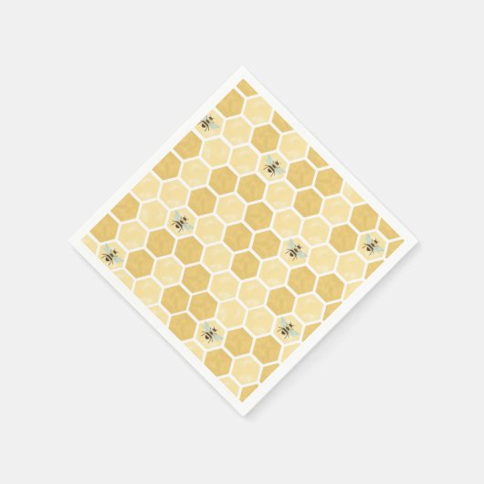 Bee Baby Shower Honeycomb Serviette (Ecke)