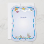 Bee Baby Shower Invitation for boy Einladung (Rückseite)