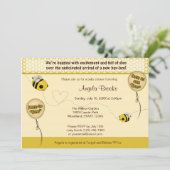Bee Baby Shower Invitation - Niedlich wie Biene Einladung (Stehend Vorderseite)