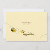Bee Baby Shower Invitation - Niedlich wie Biene Einladung (Rückseite)