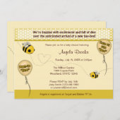 Bee Baby Shower Invitation - Niedlich wie Biene Einladung (Vorne/Hinten)
