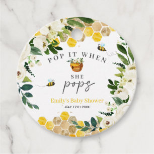 Bee Baby Shower Mommy, um Pop zu sein, wenn sie Po Geschenkanhänger