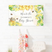 Bee Baby Shower Mutter zu sein gelben Floralen Banner (Insitu)