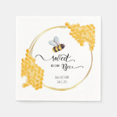 Bee Baby Shower Napkin Serviette (Vorderseite)