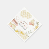 Bee Baby Shower Paper Teller Serviette (Ecke)