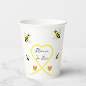 Bee Baby Shower Pappbecher (Vorderseite)