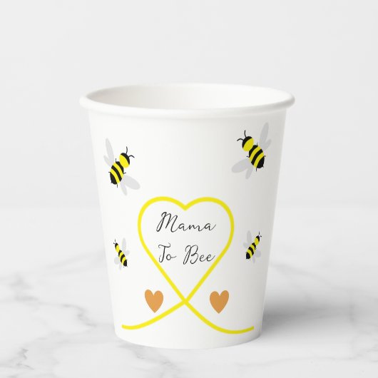 Bee Baby Shower Pappbecher (Vorderseite)