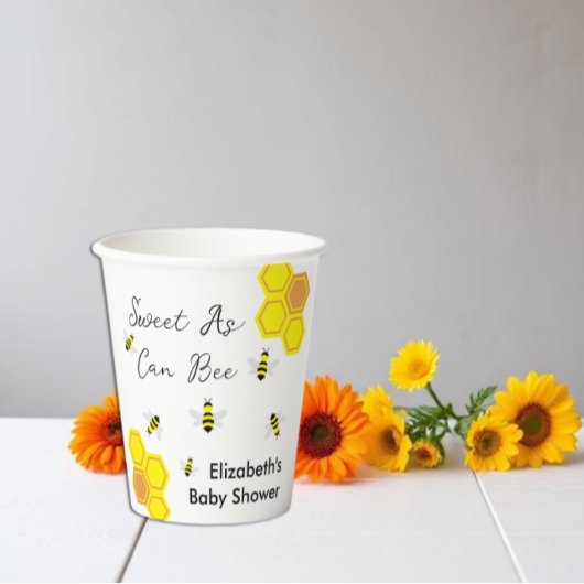 Bee Baby Shower Pappbecher