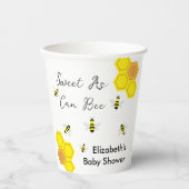 Bee Baby Shower Pappbecher (Vorderseite)