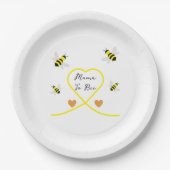 Bee Baby Shower Pappteller (Vorderseite)