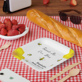 Bee Baby Shower Pappteller
